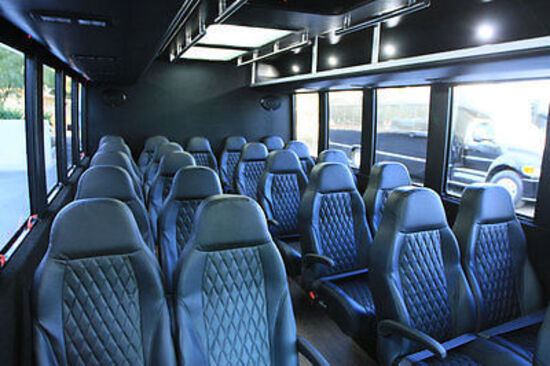  Cincinnati bus interior with power outlets