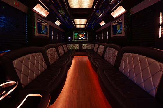Ohio party bus interior
