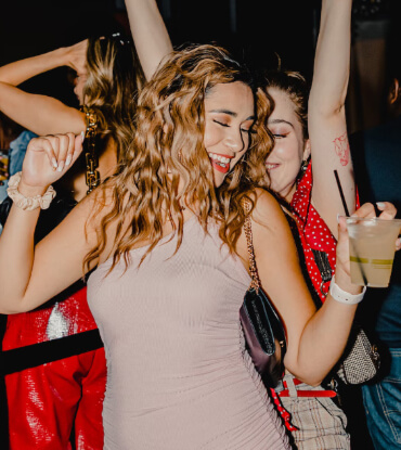 Women having fun at a bachelorette party