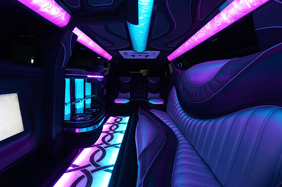 Stretch limo interior