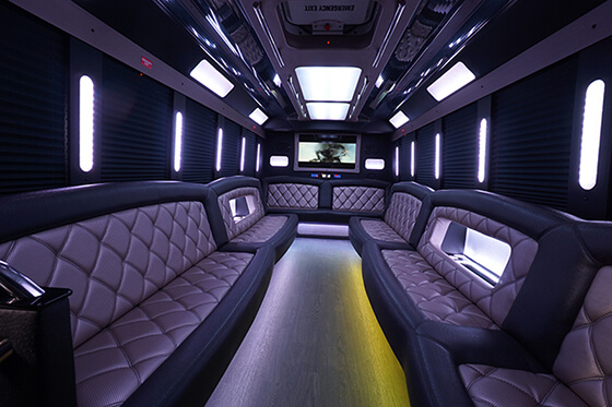 Lima limo bus interior