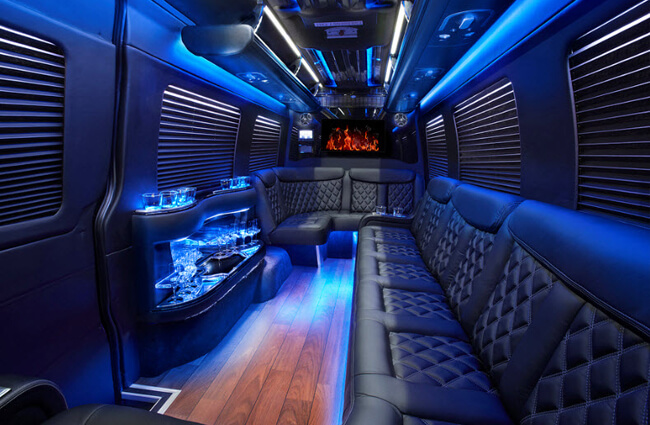 Luxurious sprinter van interior